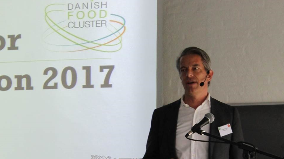 Kernkamp under sin tale til Danish Food Clusters event.