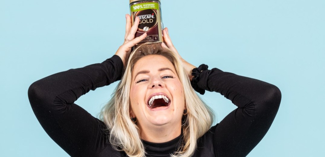 girl with Nescafe